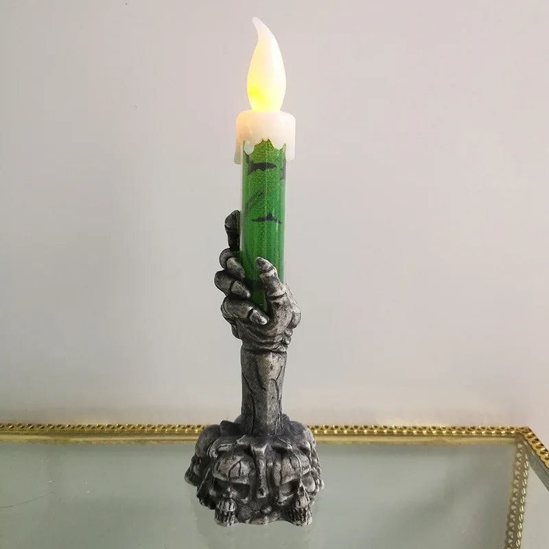 Halloween LED Candle β Skeleton Ghost Pumpkin Spooky Decoration