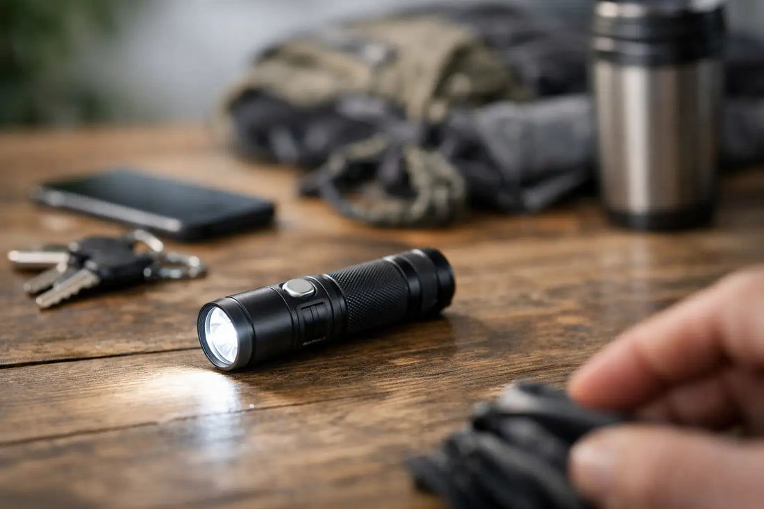 Test kompakte LED-Taschenlampe im Alltag