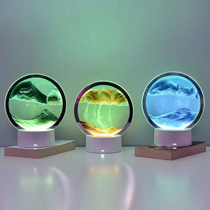 RGB LED Moving Sand Art Table Lamp – 3D Sandscape