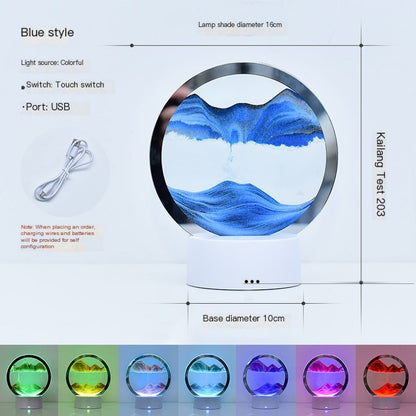 RGB LED Moving Sand Art Table Lamp – 3D Sandscape