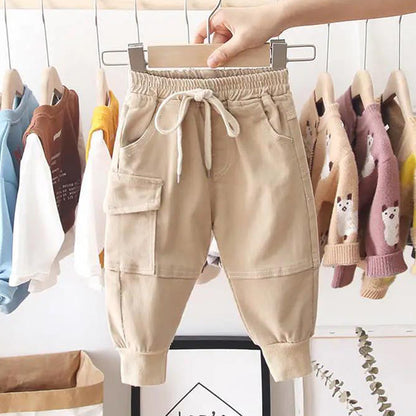 Kids Cotton Cargo Pants – Casual Trousers 80–140 cm