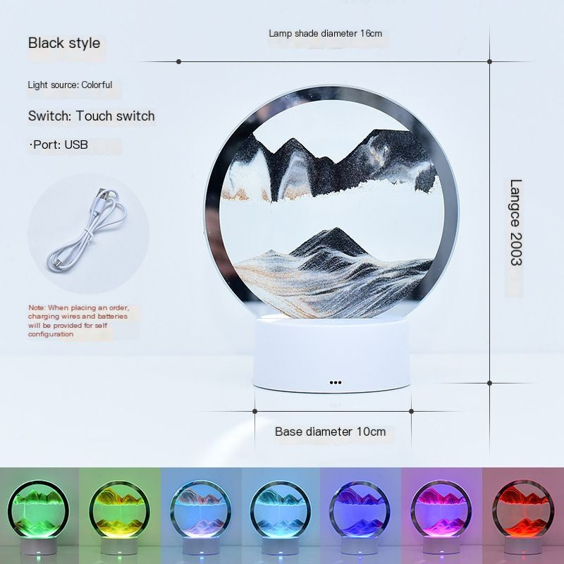 RGB LED Moving Sand Art Table Lamp – 3D Sandscape
