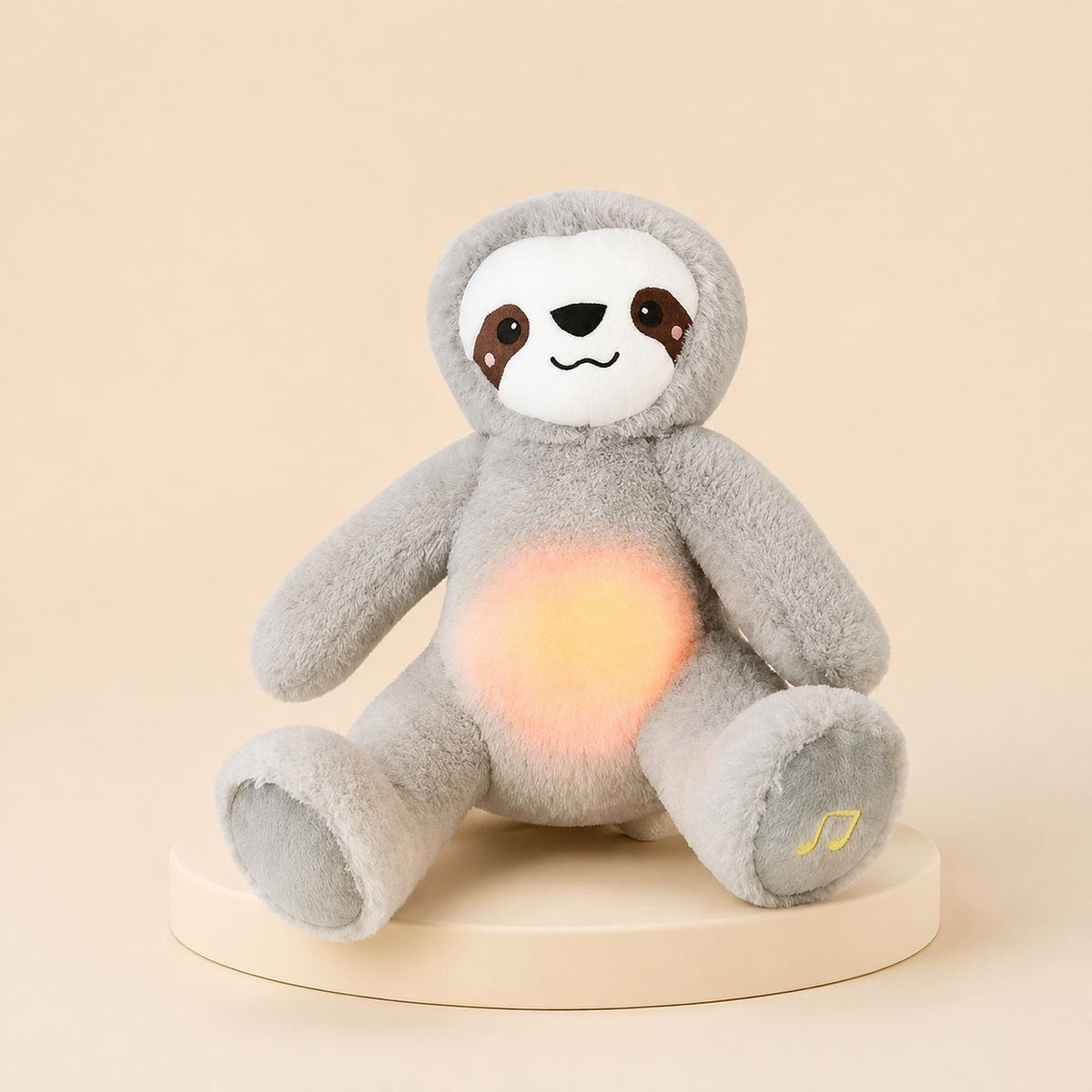 Sloth breathing plush toy, 32 cm