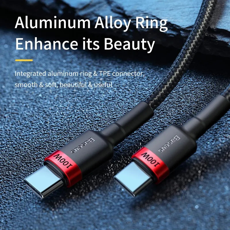 Baseus USB-C to USB-C Fast Charging Cable – 60W/100W PD