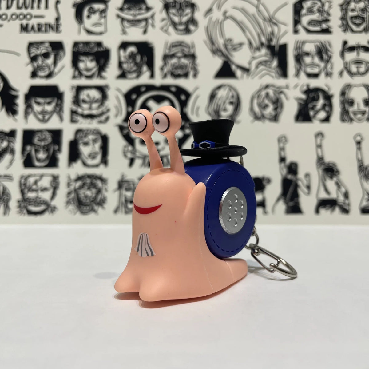 One Piece Den Den Mushi Recordable Voice Keychain – Luffy Ace Sabo