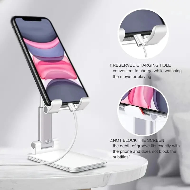 Adjustable Desktop Phone & Tablet Stand – Universal Foldable Holder