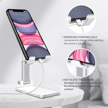 Adjustable Desktop Phone & Tablet Stand – Universal Foldable Holder