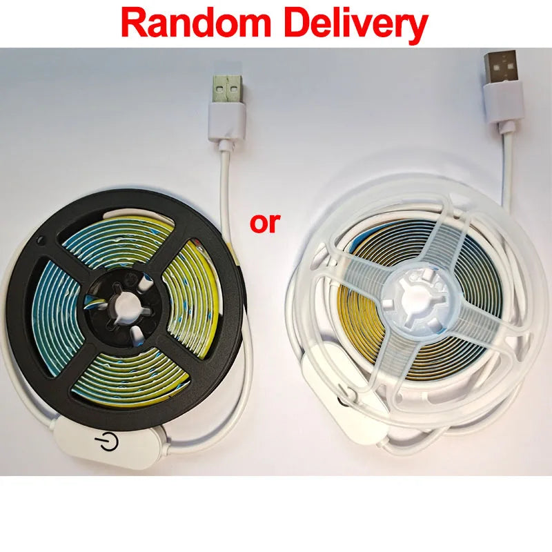 5V USB COB LED Light Strip with Touch Dimmer – 1M–5M