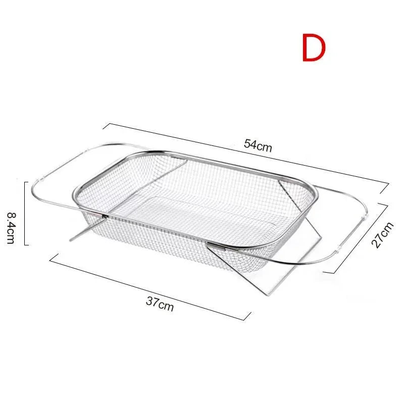Expandable Stainless Steel Sink Drain Basket – Retractable Colander