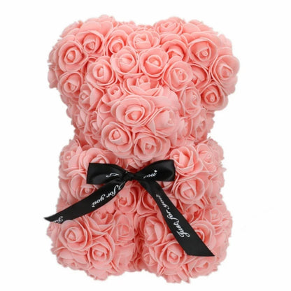 Rose Bear Gift – 20cm Foam Flower Teddy for Valentine's Day