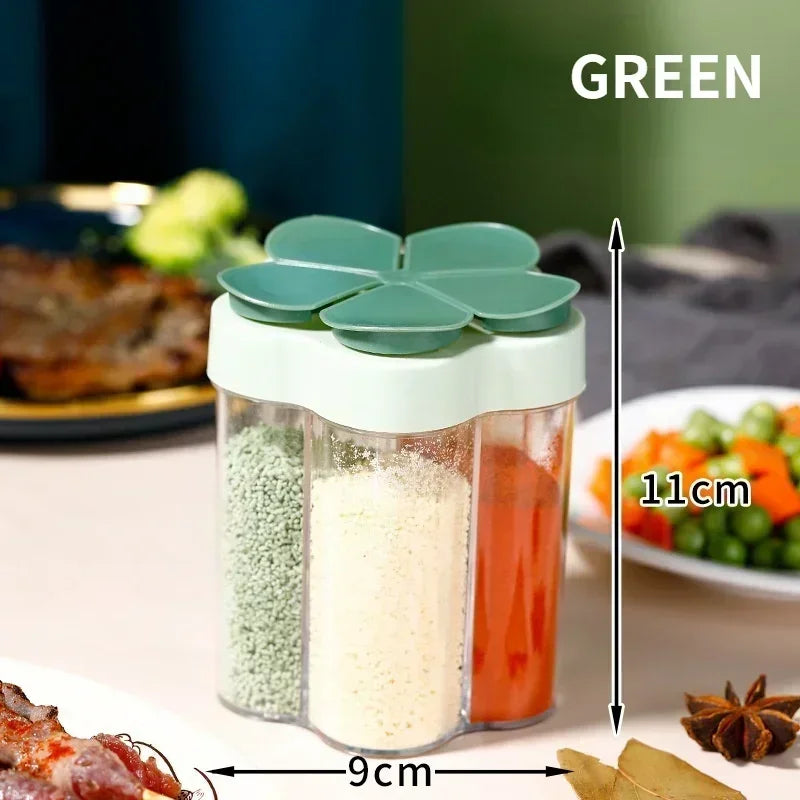 5-Compartment Seasoning Jar – Portable Spice Organizer