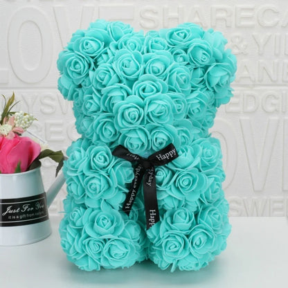 Rose Bear Gift – 20cm Foam Flower Teddy for Valentine's Day