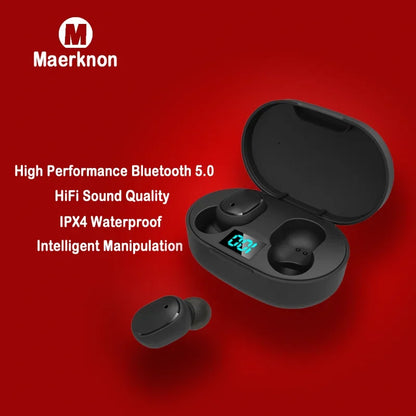 TWS Bluetooth 5.1 Earbuds with LED Display & Microphone
