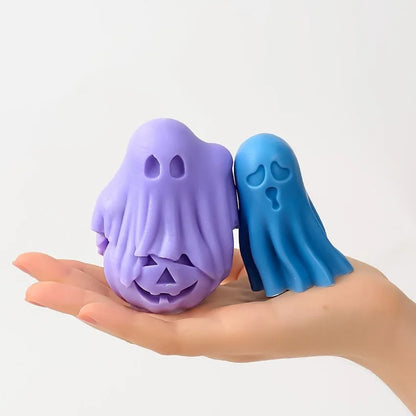 3D Pumpkin & Ghost Silicone Candle Mold – Halloween DIY Craft
