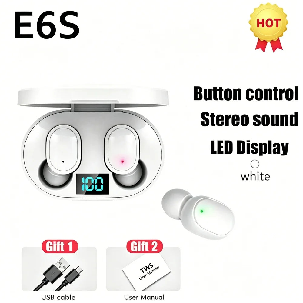 TWS Bluetooth 5.1 Earbuds with LED Display & Microphone