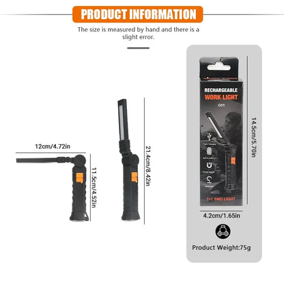 KDULIT Rechargeable COB LED Work Light