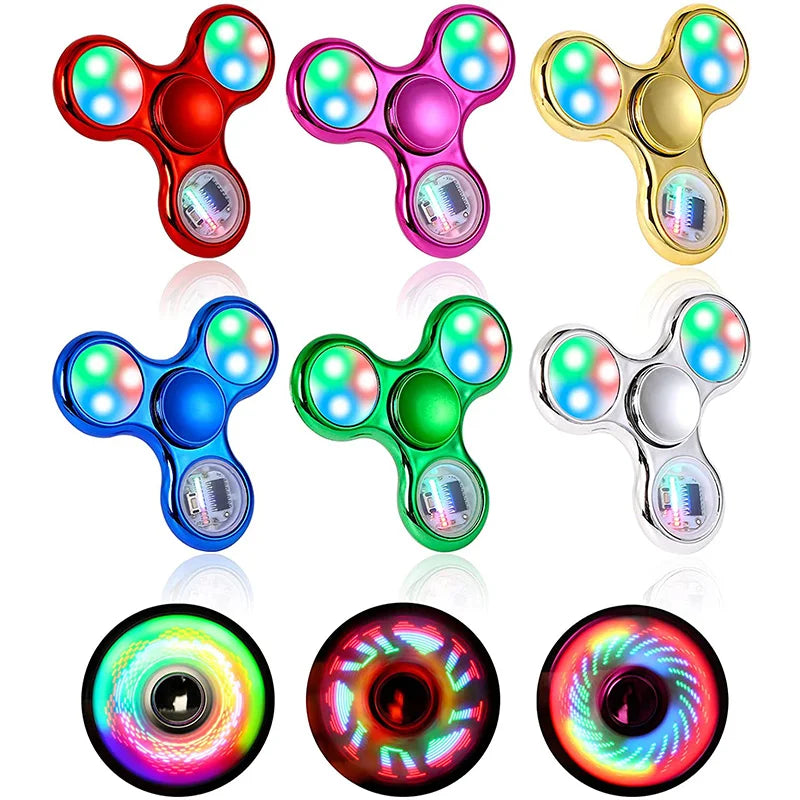 LED Light-Up Fidget Spinner – Glow Stress Relief Hand Toy