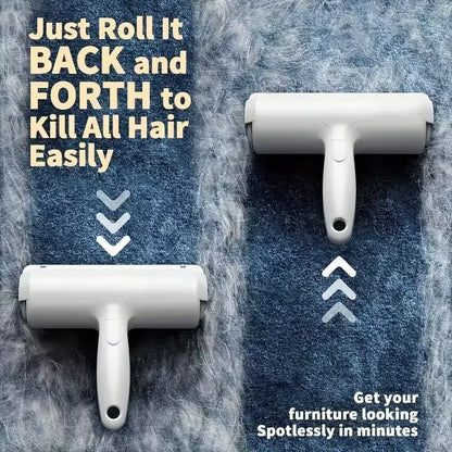 Reusable Pet Hair Remover Roller with Self-Cleaning Base