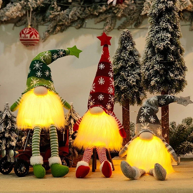 Christmas Gnome Hanging Ornament – 35cm Knitted Holiday Decoration