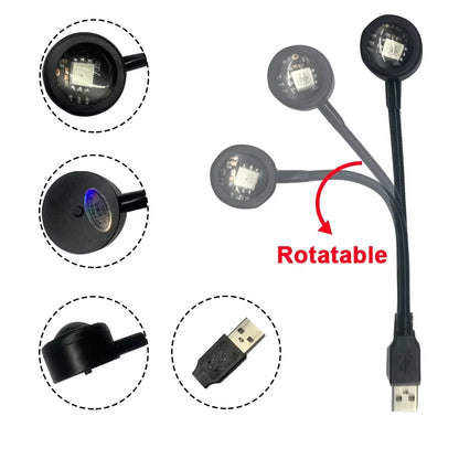 USB LED Sunset Projection Lamp – 360° Mood & Photography Light
