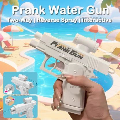 Double-Sided Prank Water Spray Gun – Reverse Spray Toy