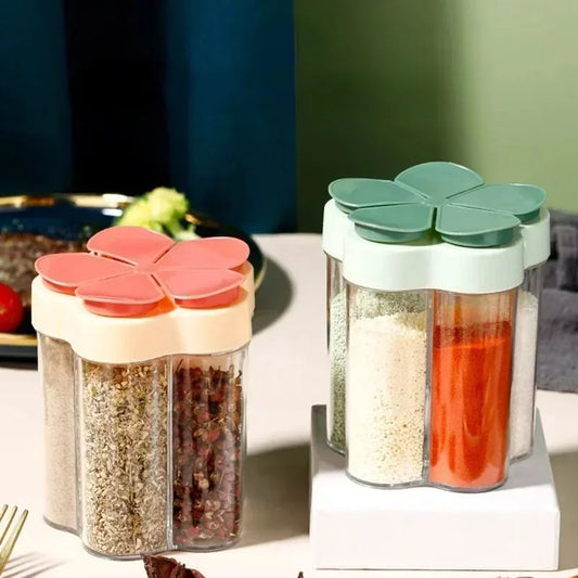 5-Compartment Seasoning Jar – Portable Spice Organizer