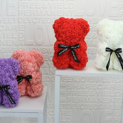Rose Bear Gift – 20cm Foam Flower Teddy for Valentine's Day