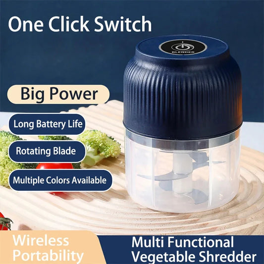 250ml USB Rechargeable Mini Food Chopper – Garlic & Vegetable Cutter