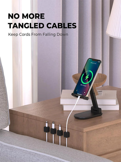 Adhesive Cable Clips – Adjustable Cord Organizer for Desk & Car