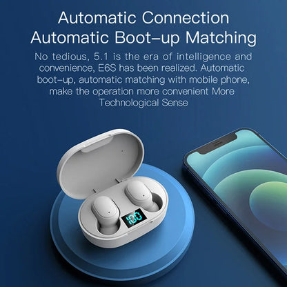 TWS Bluetooth 5.1 Earbuds with LED Display & Microphone