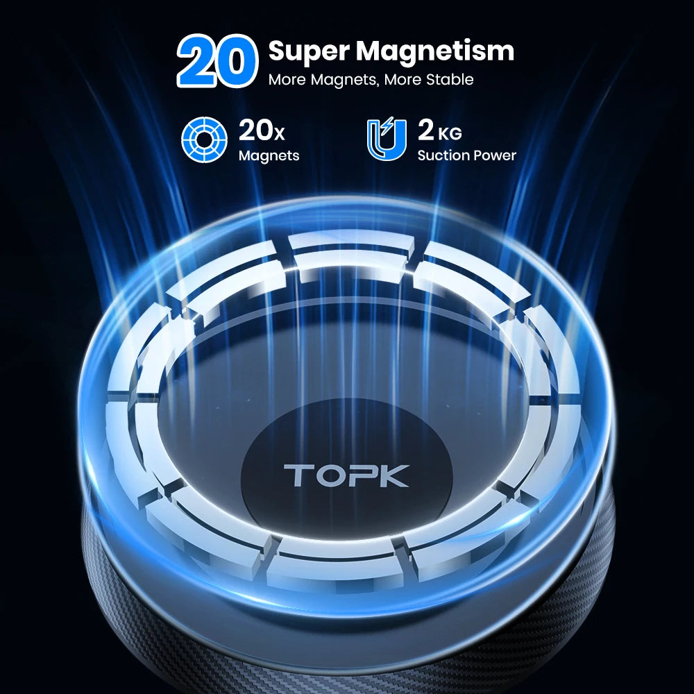 TOPK Magnetic Car Phone Holder – MagSafe Air Vent Mount