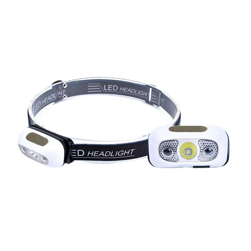 USB Rechargeable LED Sensor Headlamp – Adjustable Outdoor Light