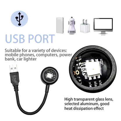 USB LED Sunset Projection Lamp – 360° Mood & Photography Light