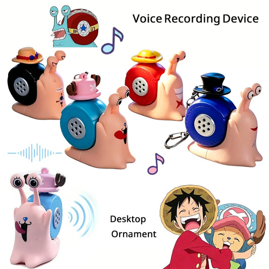 One Piece Den Den Mushi Recordable Voice Keychain – Luffy Ace Sabo