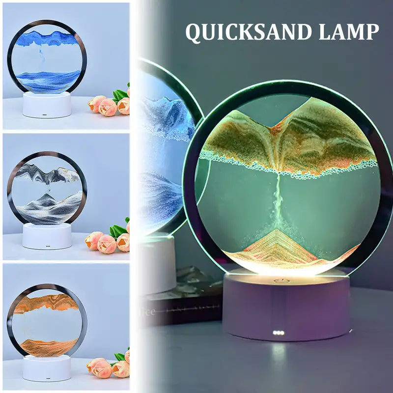 RGB LED Moving Sand Art Table Lamp – 3D Sandscape