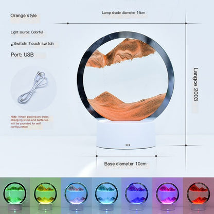RGB LED Moving Sand Art Table Lamp – 3D Sandscape